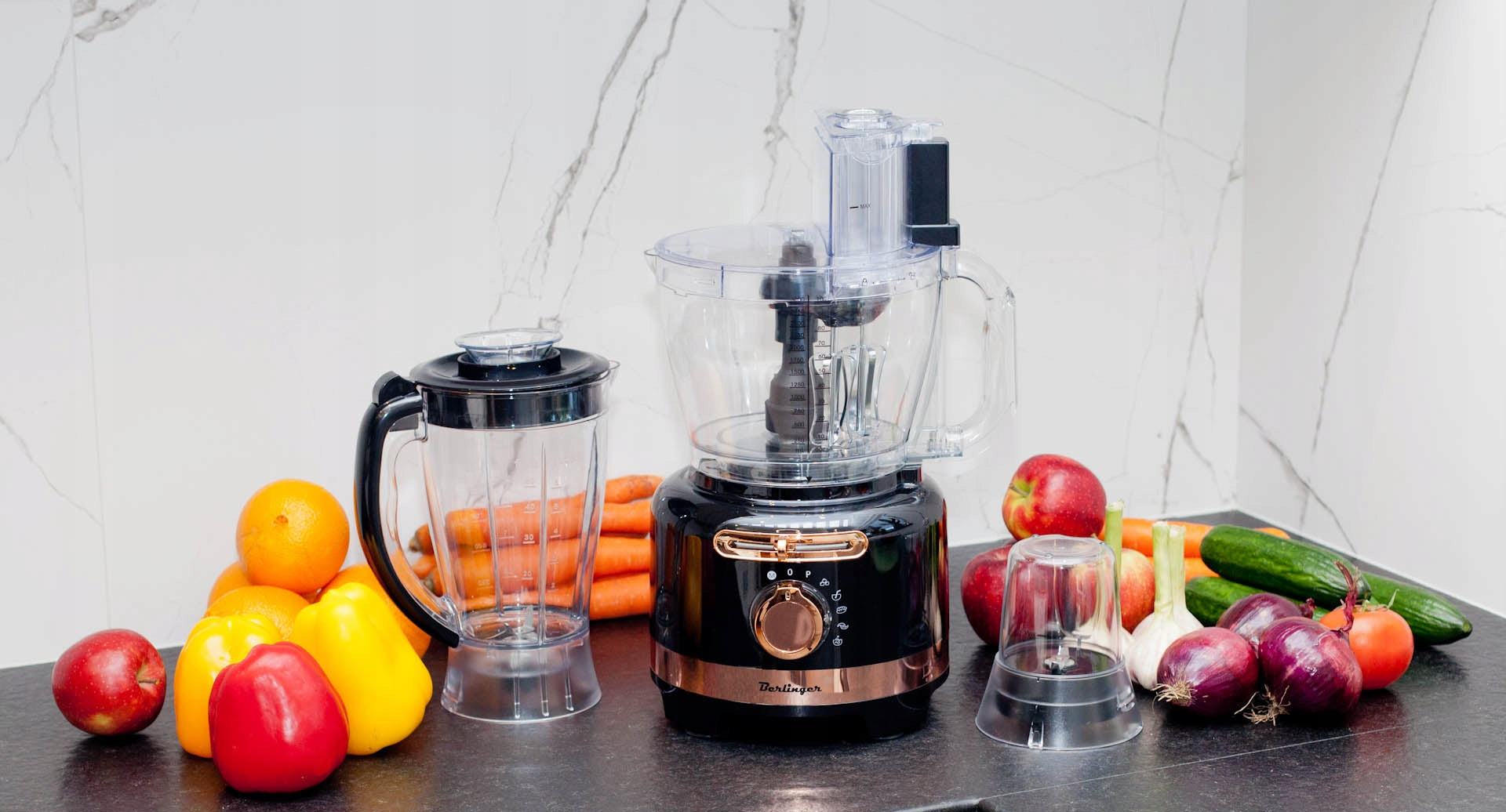 Food processor multifunctional 16W1 1800W - blender shredder grinder grater Brand Berlinger