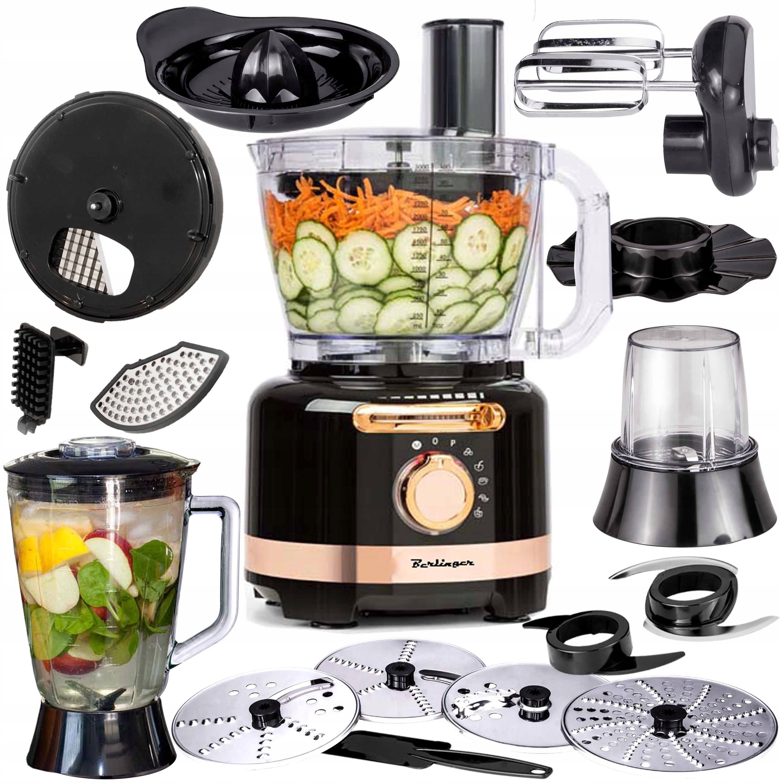 Food processor multifunctional 16W1 1800W - blender shredder grinder grater