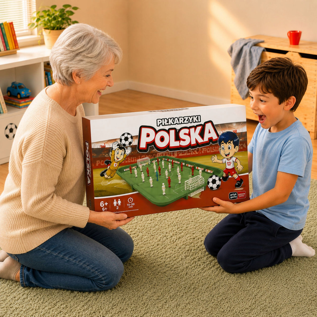 Foosball on Springs Spring Large Family Game in Table Football Packaging status original