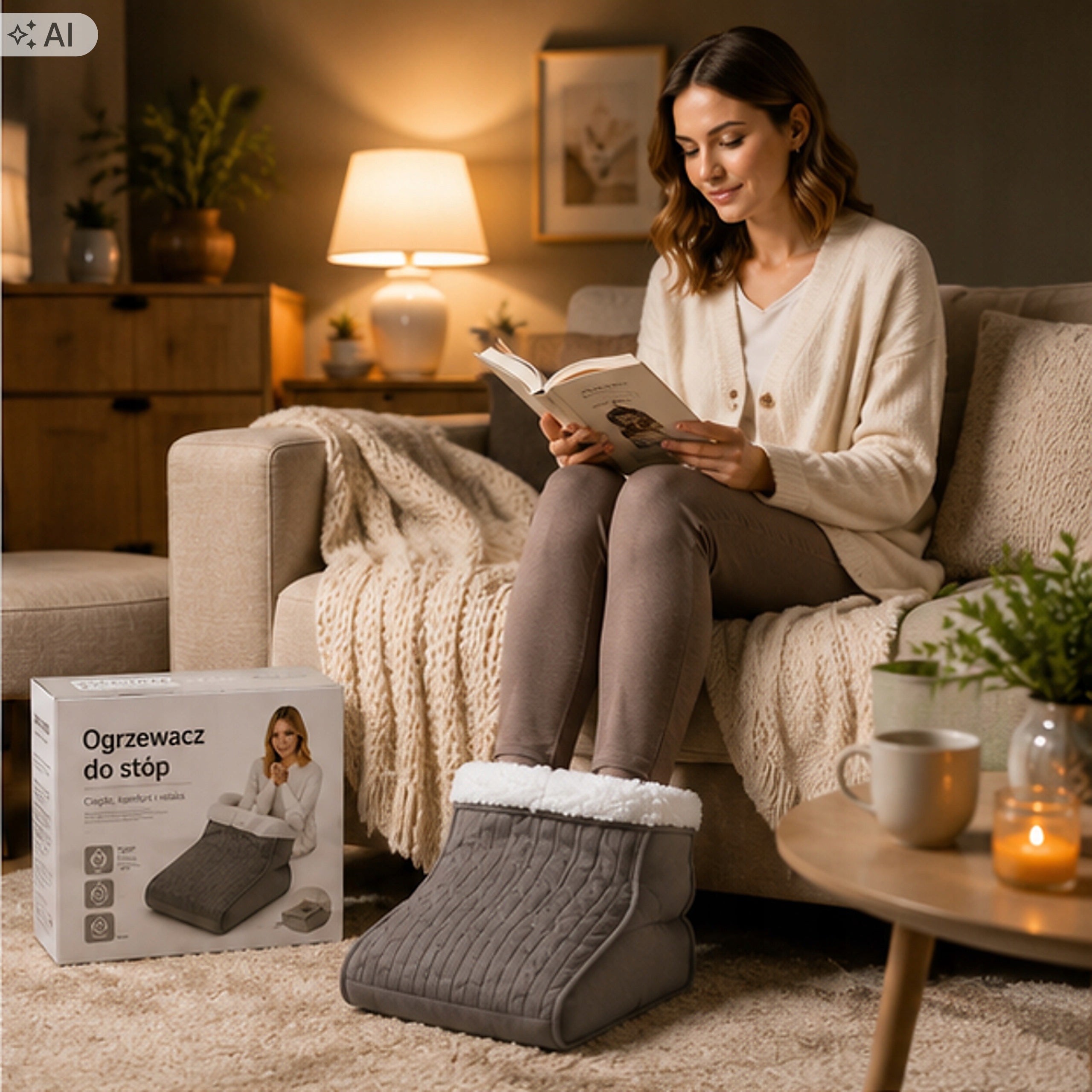 Foot Warmer Beurer FWM 45 With Massage Function For Cool Evenings At Home Manufacturer code Ogrzewacz stóp Beurer FWM 45 z funkcją masażu
