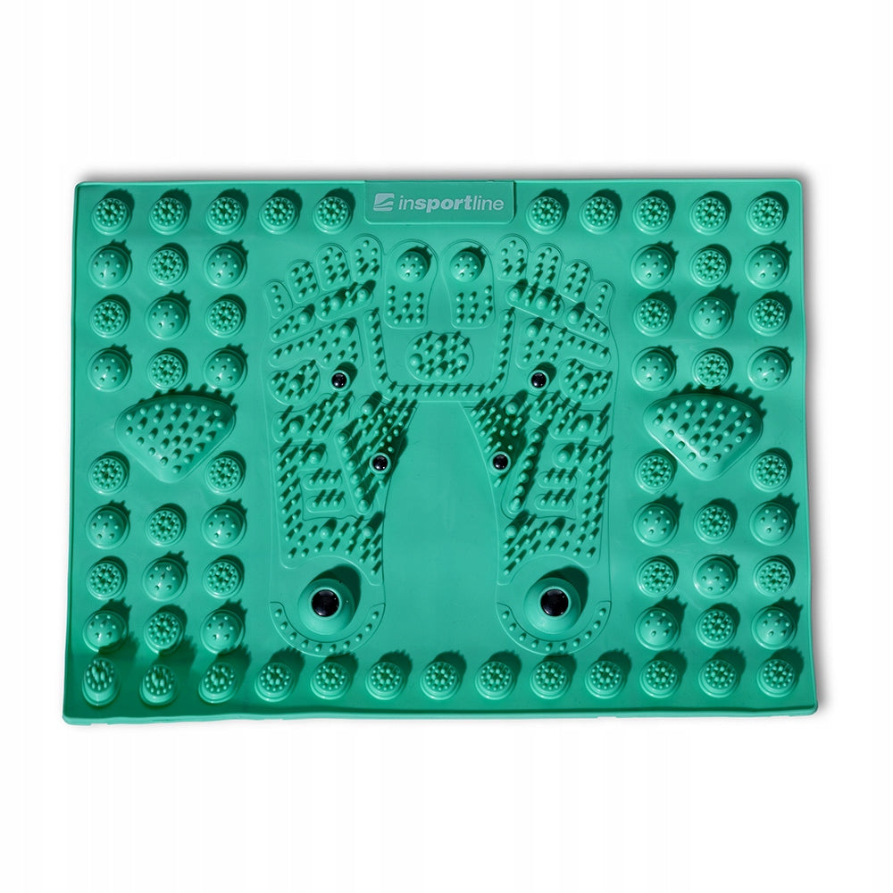Foot massage mat inSPORTline Tilsipur 39x29 cm Green acupressure