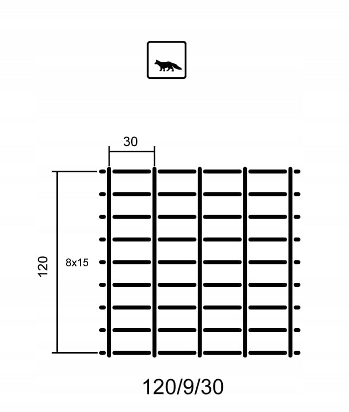 Forest Fence Net L 120/9/30 - 25 mb Packaging status original