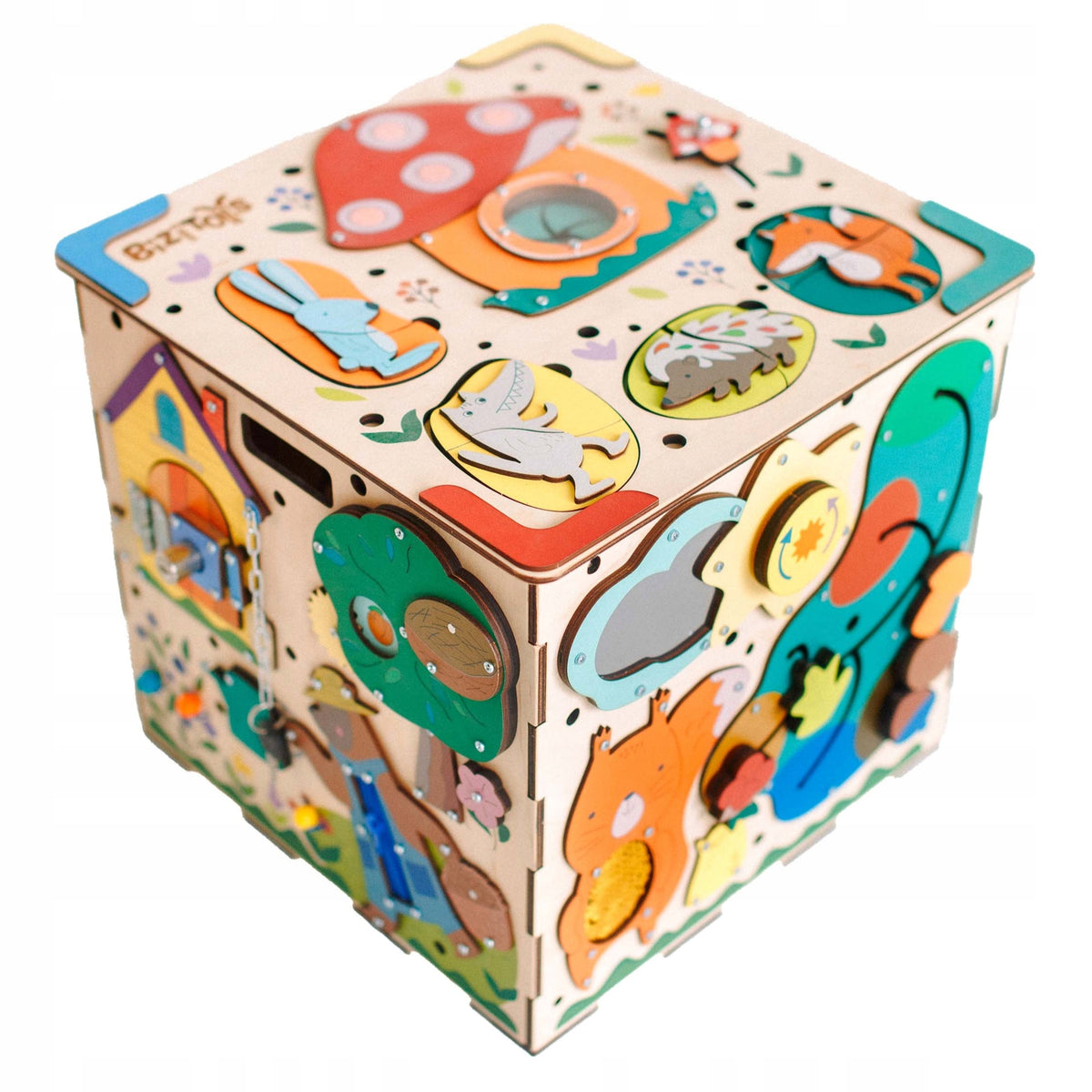 Forest Manipulation Cube Wooden LED Educational Busy Cube Gift Packaging status original