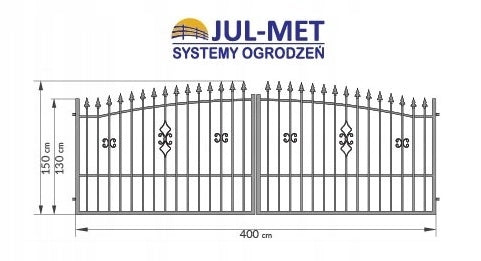 Forged double-leaf entrance gate ANIA 2 MANUFACTURER Brand JUL-MET