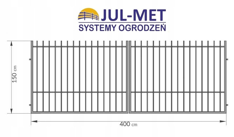 Forged double-leaf entrance gate IZA 1 MANUFACTURER Brand JUL-MET