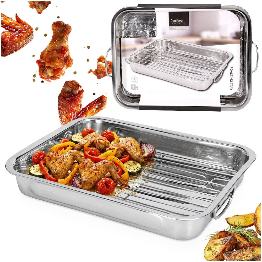 Form STEEL pan baking sheet for oven meat dough 37 cm