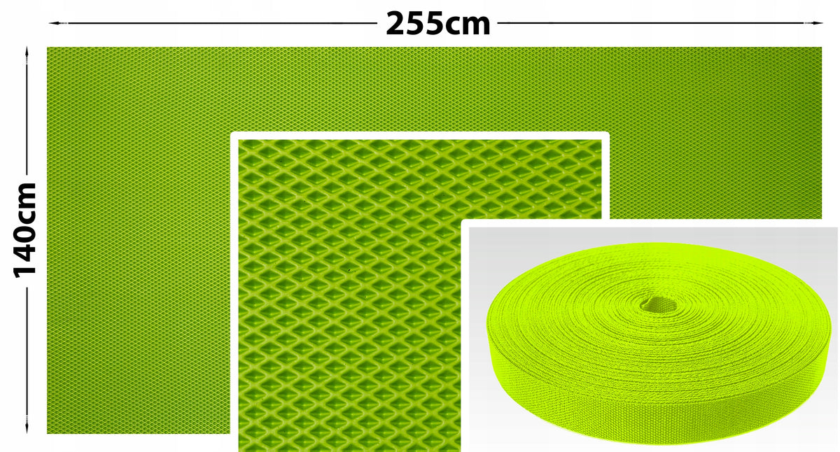Form for cutting EVA sheet 1400x2550x10 + HEM green
