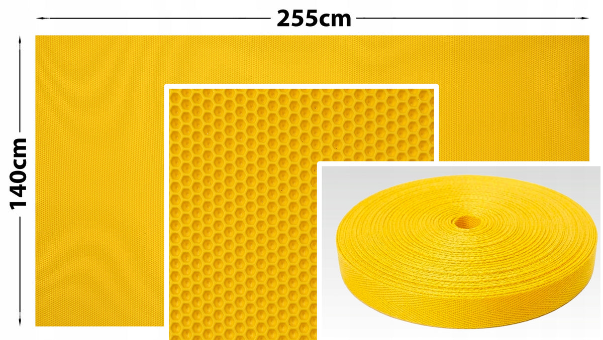 Form for cutting EVA sheet 1400x2550x10 + HEM yellow