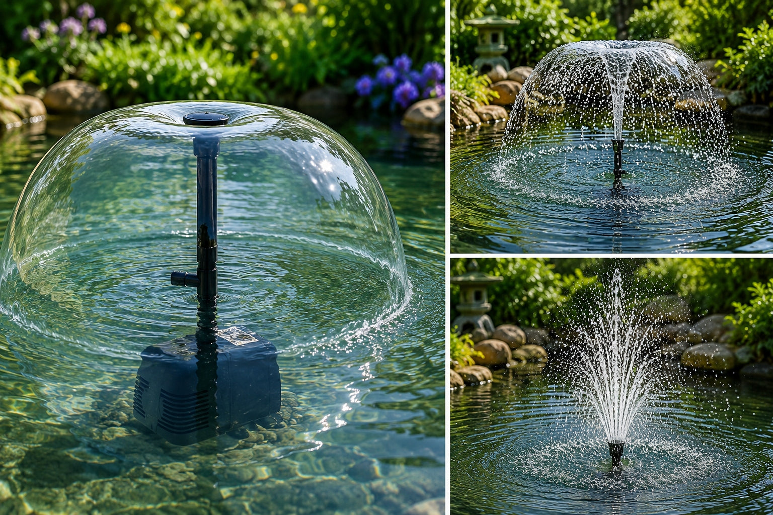 Fountain Pump For Pond Water 28W 1400L/h Efficient 5 Nozzles Lifting 2m Product weight with unit packaging 2 kg