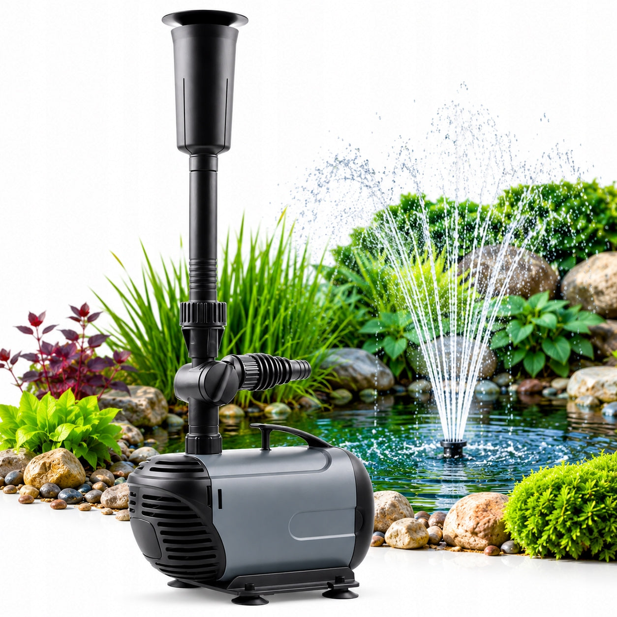 Fountain Pump For Pond Water Saving 14W 900L/h 3 Nozzles