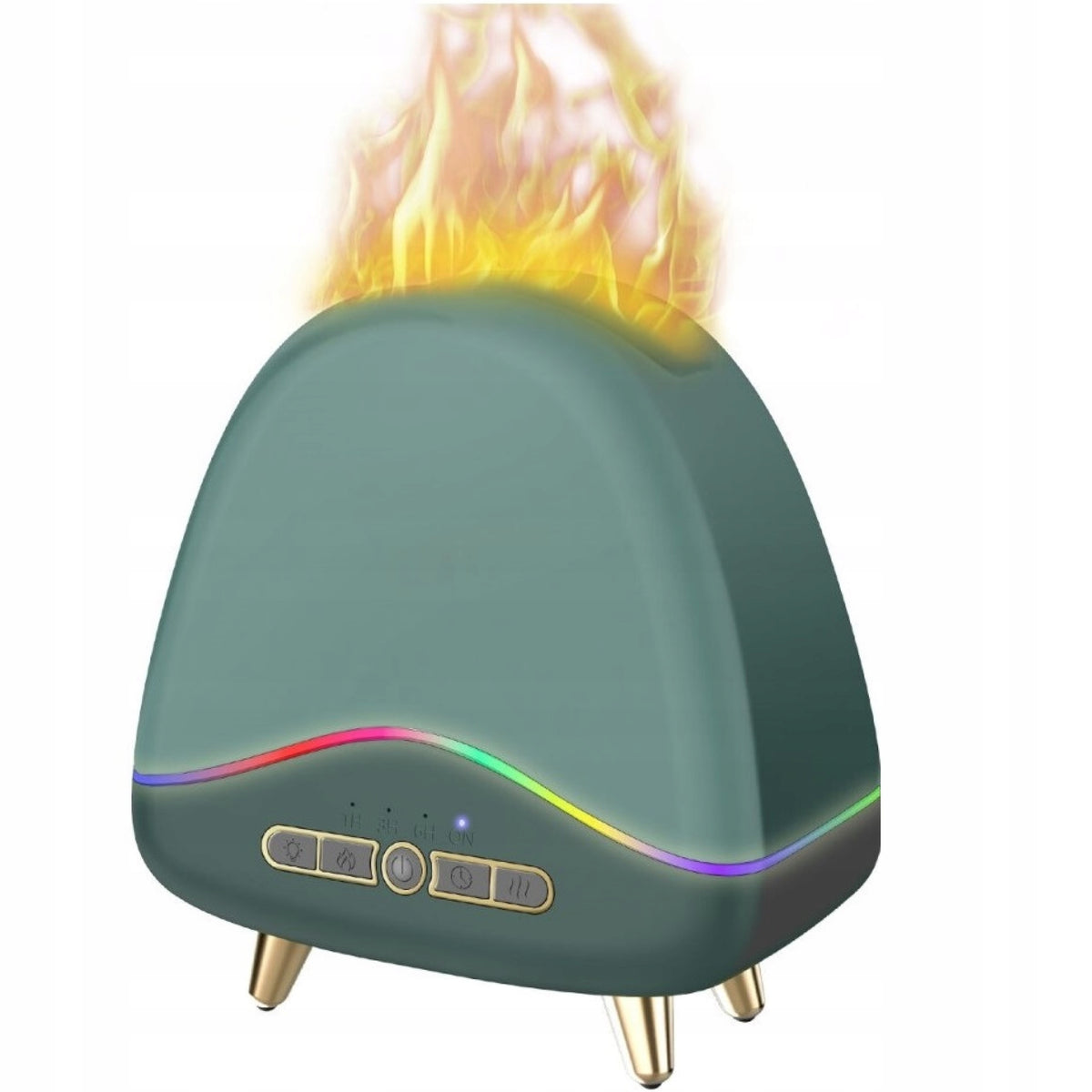 Fragrance diffuser humidifier for LED oils ultrasonic green