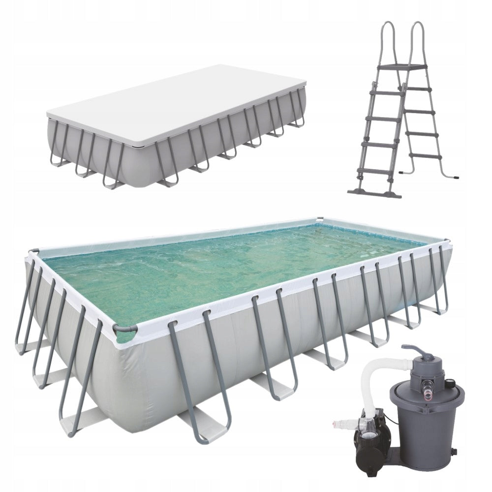 Frame pool rectangular garden large pump cover mat 760x366x132 cm Packaging status original