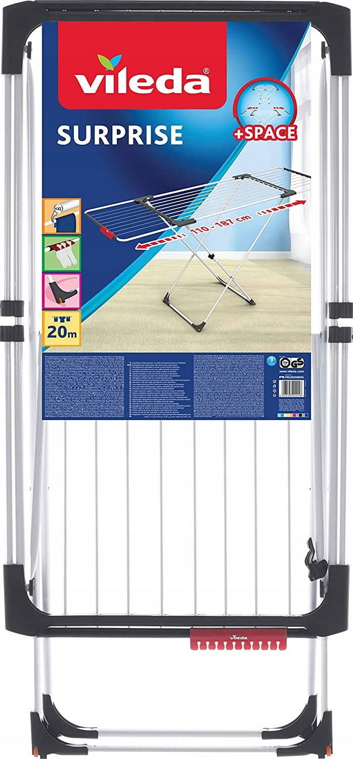 Freestanding horizontal dryer Vileda 110-187 cm Weight 3.32 kg