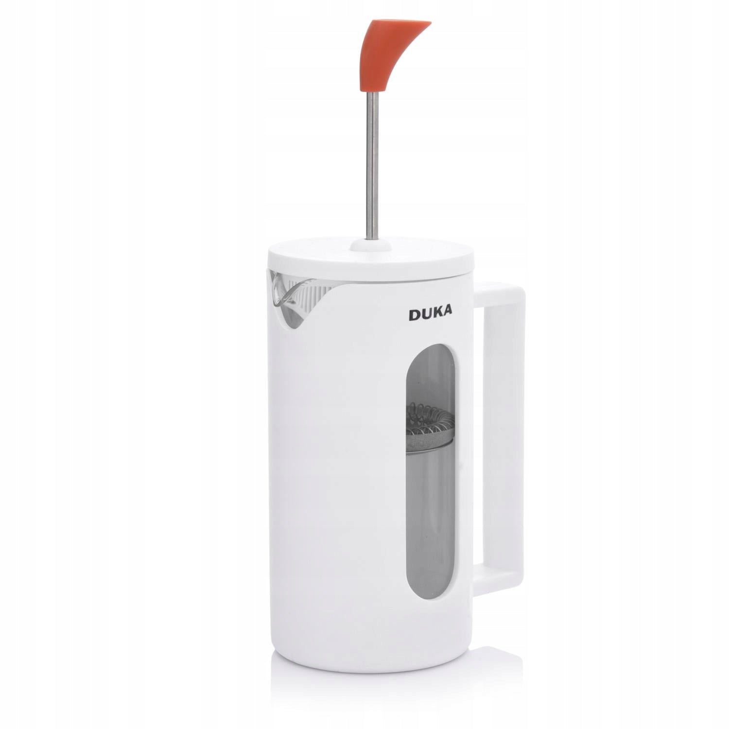 French Press brewer 800 Ml White Orange For Coffee KNOBB DUKA Packaging status original