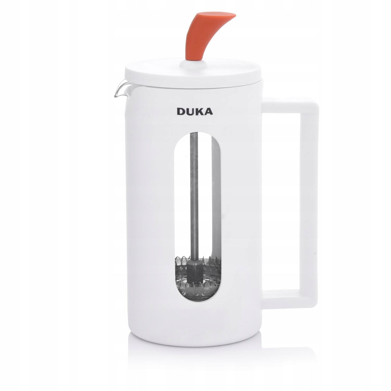 French Press brewer 800 Ml White Orange For Coffee KNOBB DUKA