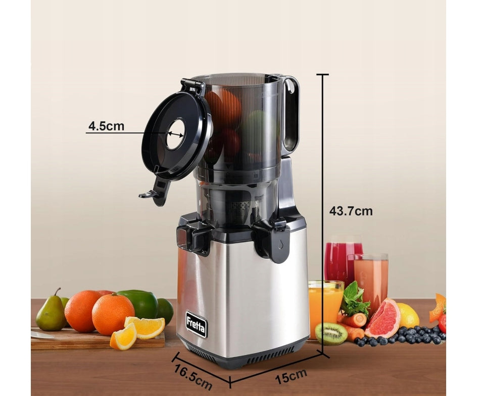 Fretta F6000 slow juicer 140mm hole 1.8L BPA free 250W black Manufacturer code wyciskarka wolnoobrotowa