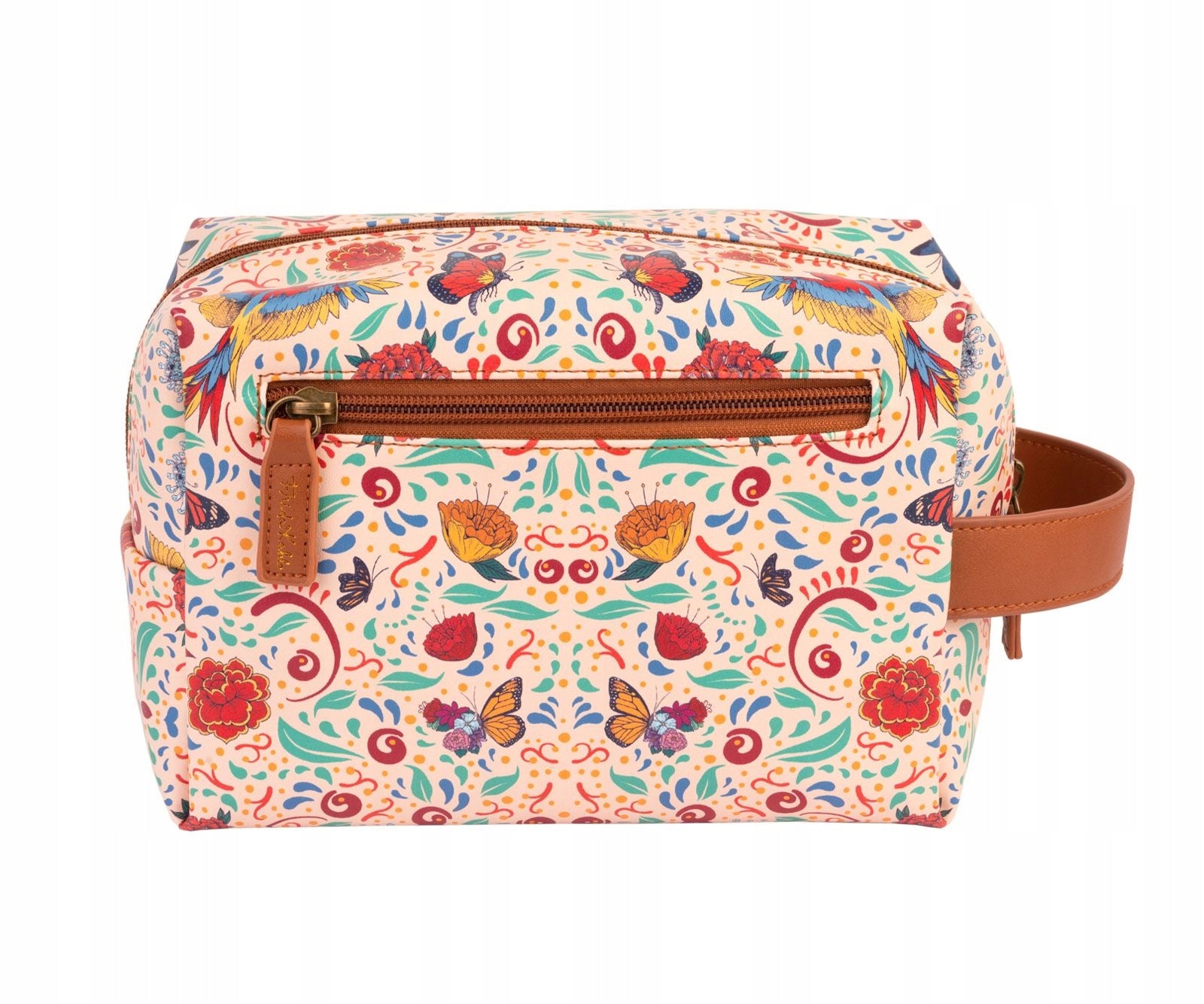 Frida Kahlo Women's Travel Cosmetic Bag with Handle Gift for Girlfriend Packaging status original