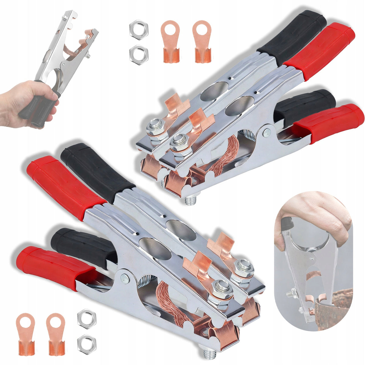 Frogs Crocodile Clamps Buckles for jumper cables up to 500A 2 piece