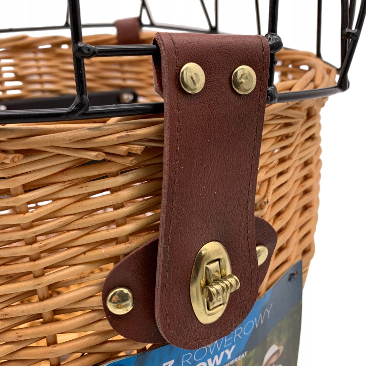 Front wicker bicycle basket for transporting animals Torq ARK011 Brand Torq
