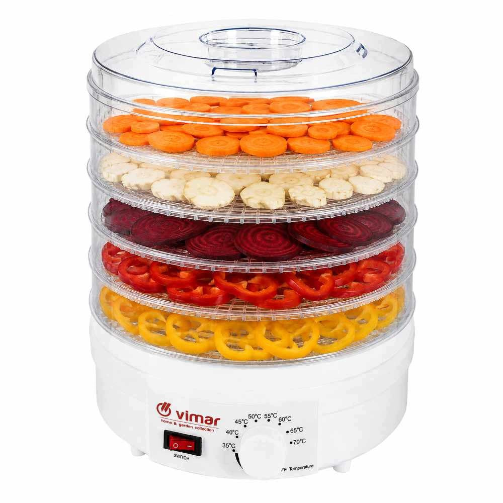 Fruit Mushroom Dryer Herbs Flavors 350W 5 Sit 35-70°C Vimar Brand no brand