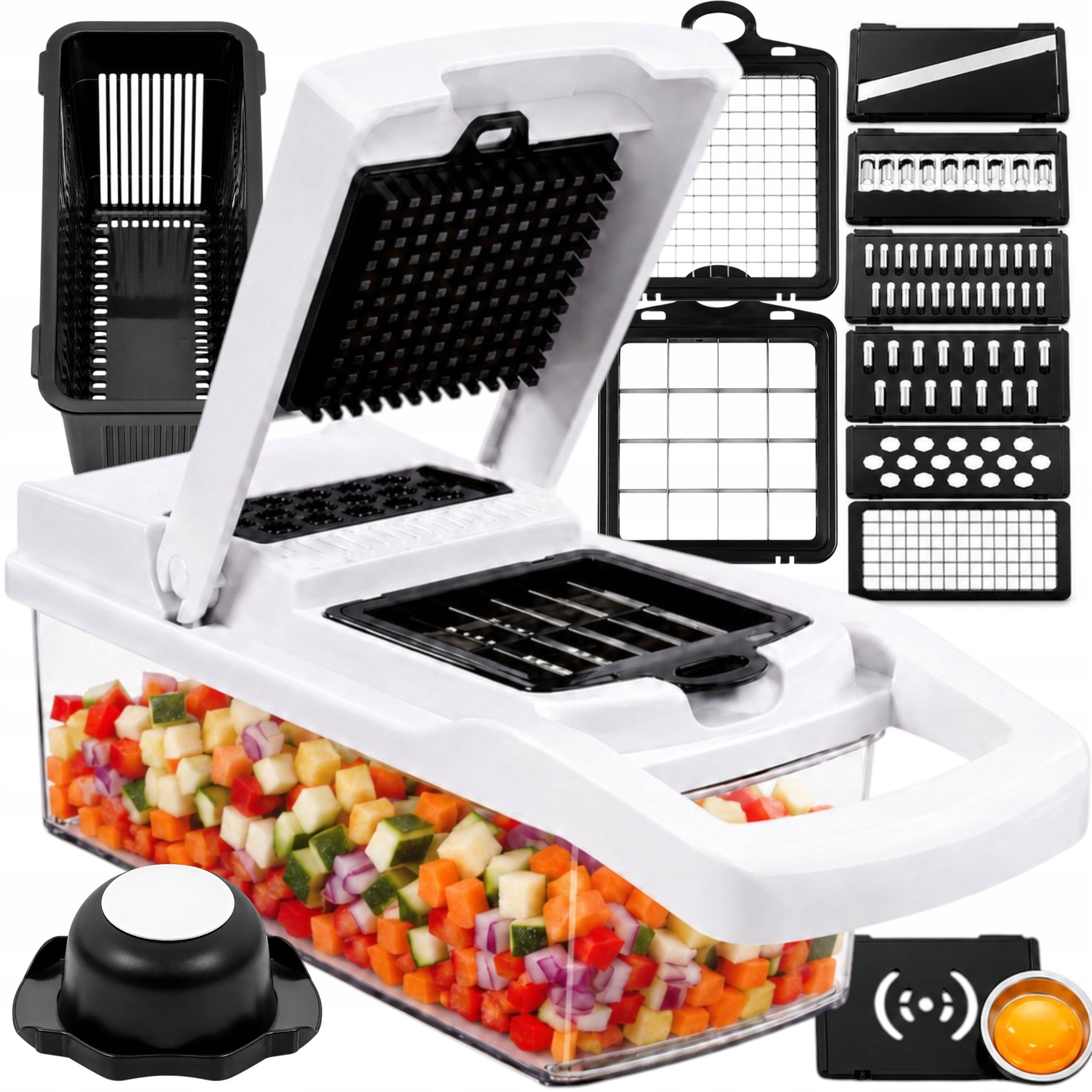 Fruit Vegetable Slicer Cutter 8 Blades Cube Slices Strips