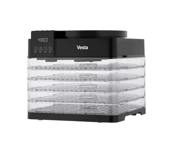Fruit mushroom dryer Vesta EFD04 Temperature range 35-70°C 380W 5 sieves Dominant color black