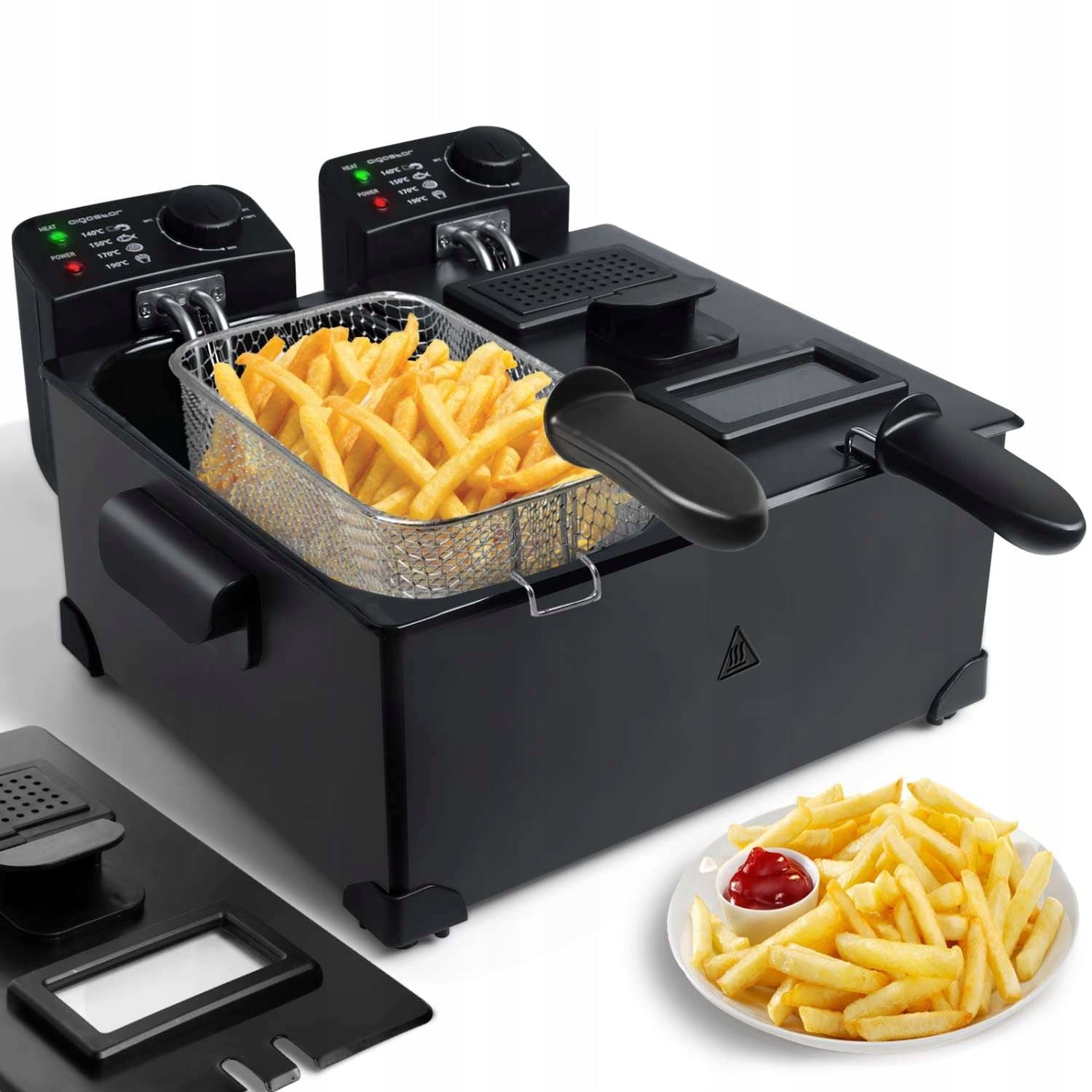 Fryer Aigostar 6L Dual Tank Stainless Steel Temperature Control