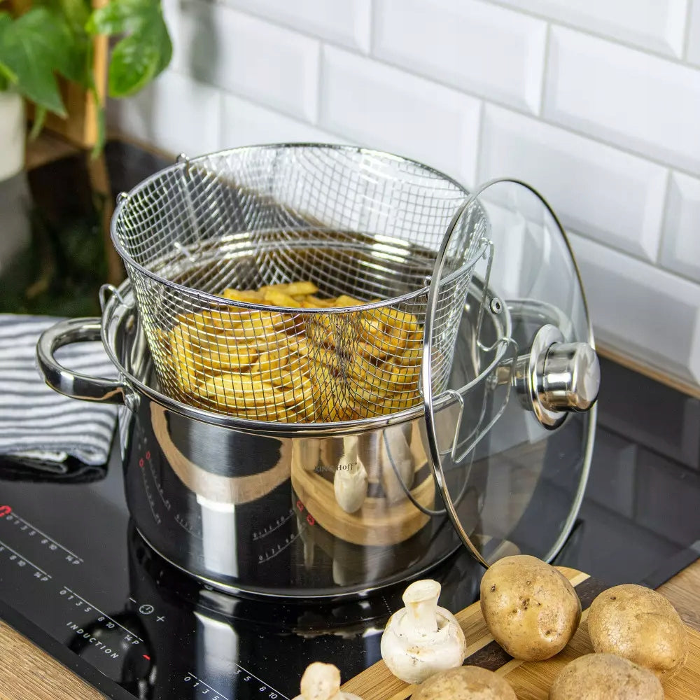 Frying Strainer Pot 5,5L Chicken Donut Fries INDUCTION GAS 1630 Manufacturer code KH 1630