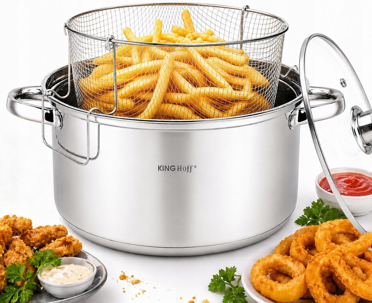 Frying Strainer Pot 5,5L Chicken Donut Fries INDUCTION GAS 1630