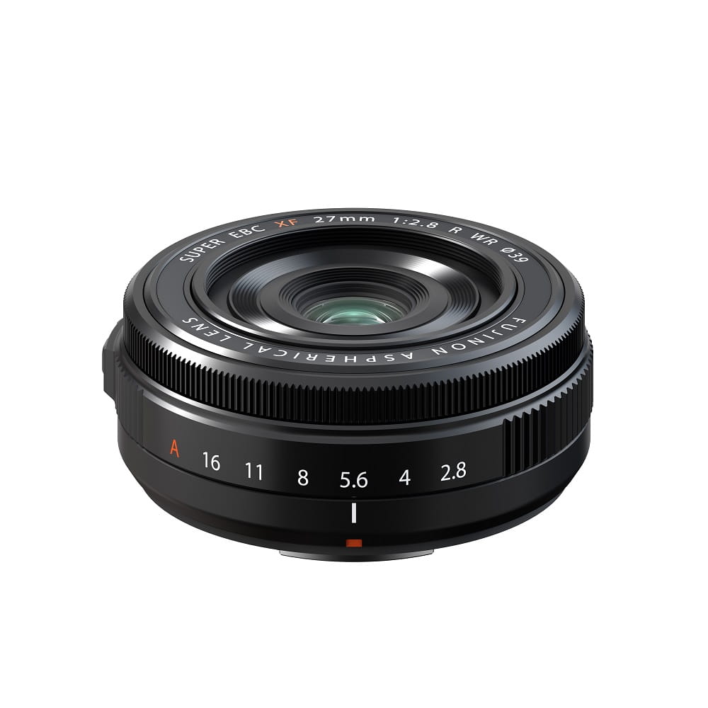 Fujifilm black 27mm f/2.8 XF R WR lens
