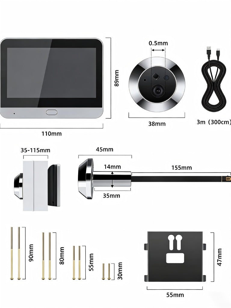 Full HD WiFi Camera Screen Door Viewfinder Night Mode 5000mAh 3MP Certificates of conformity CE