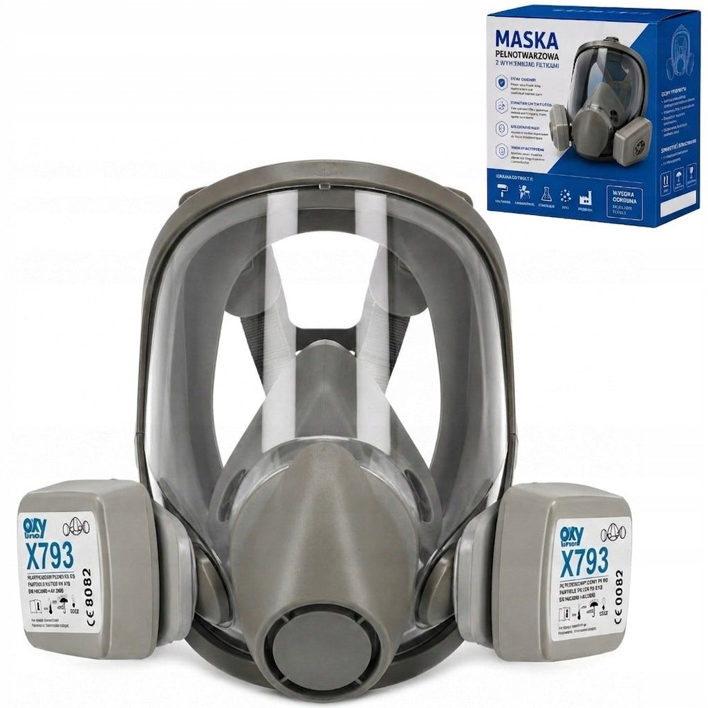 Full face dust mask bhp P3 complete SET high PROTECTION M