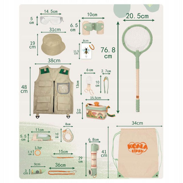 Fun Set for Little Explorer Naturalist Biologist Traveler Brand Aga4Kids