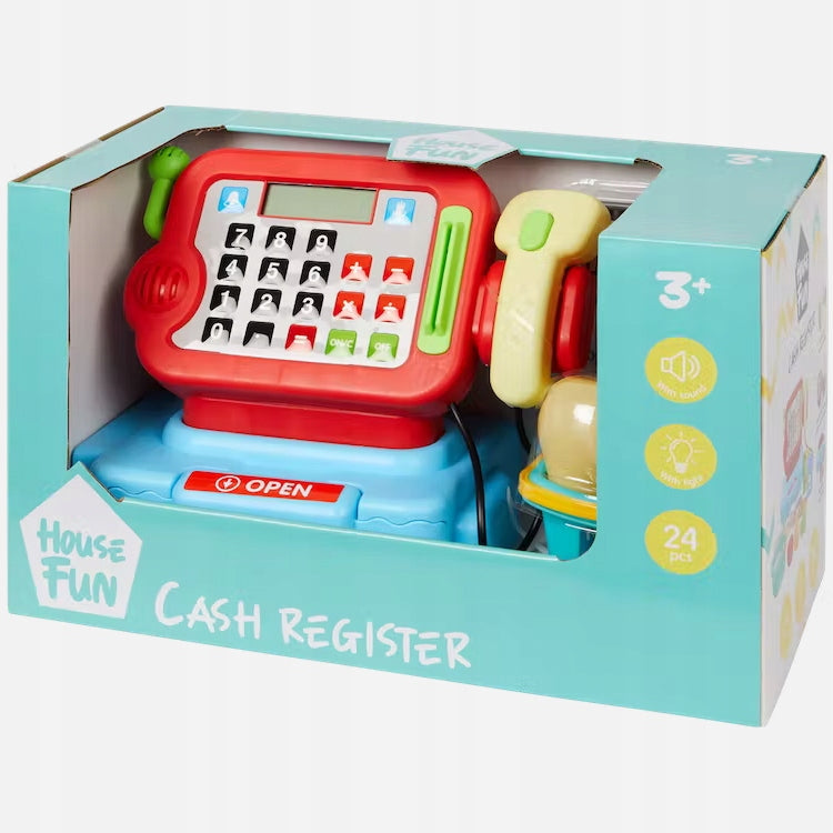 Fun cash register Toy shop Sounds 23 el.
