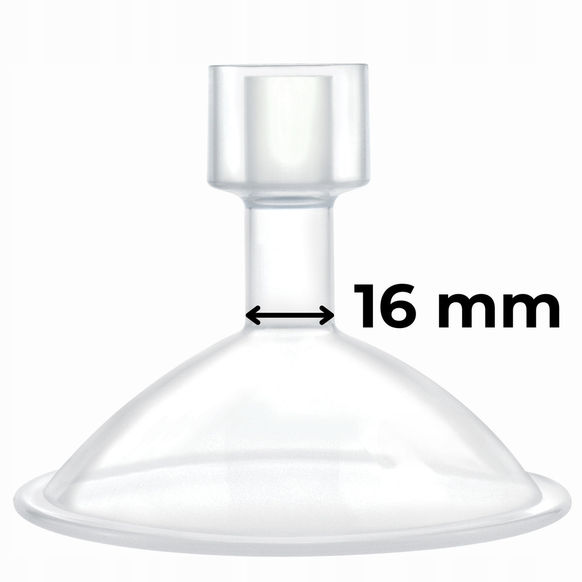 Funnel for breast pump bowl 16 mm