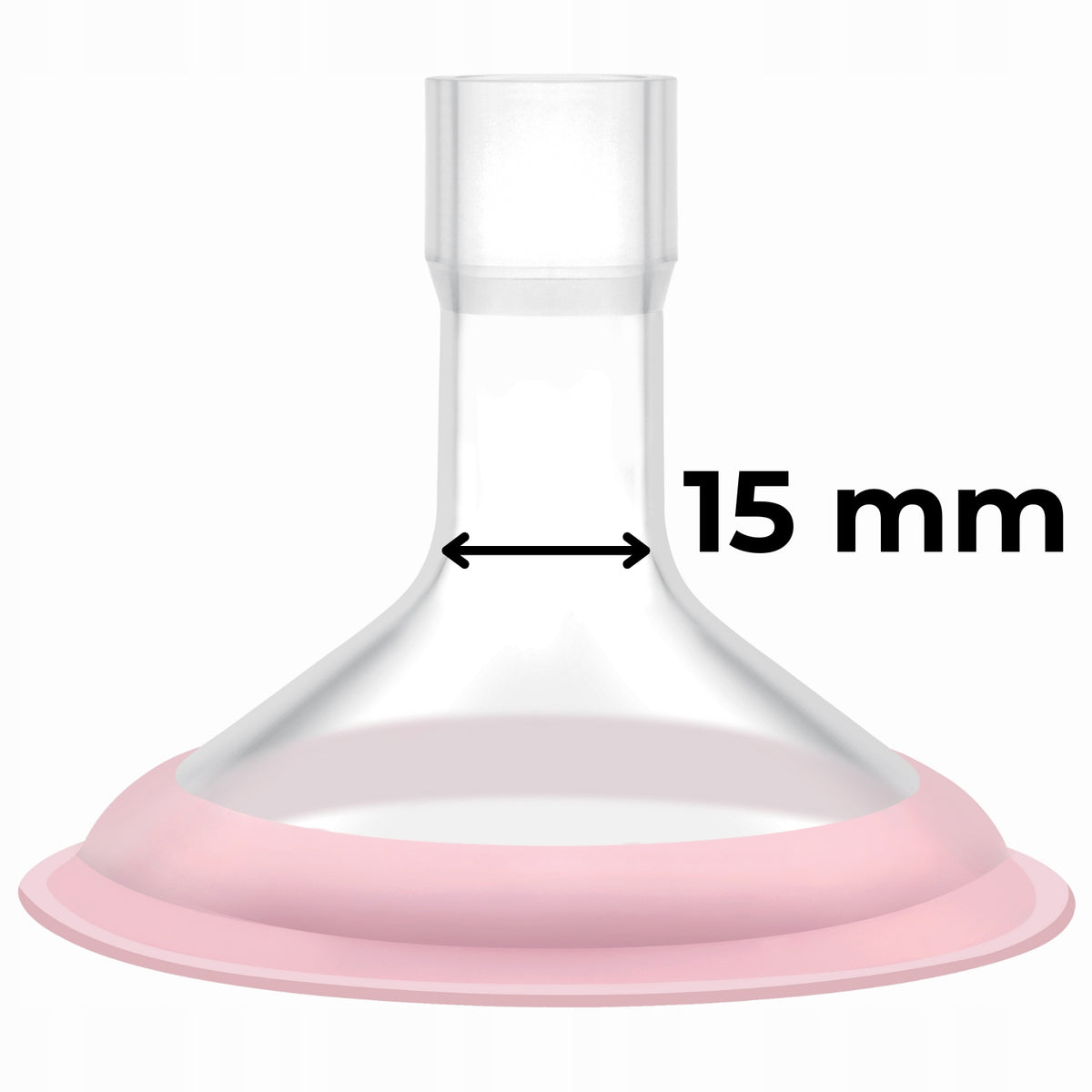 Funnel for breast pump wide angle 15 mm