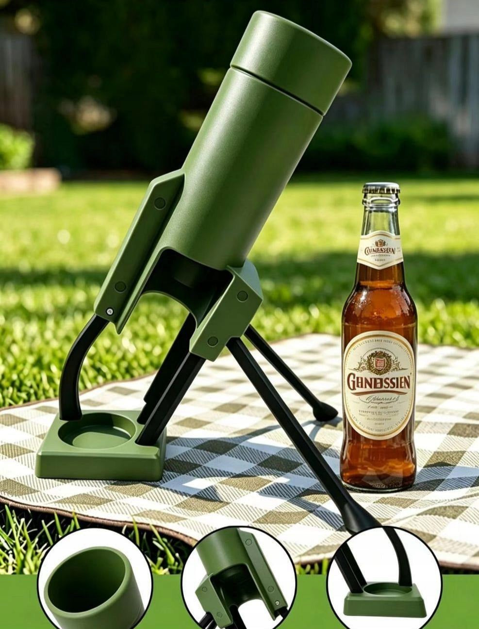 Funny Mortar Shaped Beer Opener Gift for Dad and Grandpa Manufacturer code 06910846138109