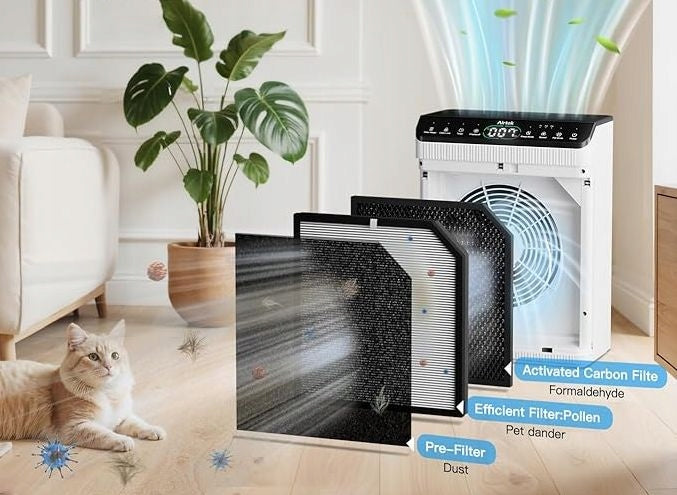 G382 EVALIT AIR PURIFIER HEPA FOR LARGE ROOMS PM2.5 QUIET Model ET066