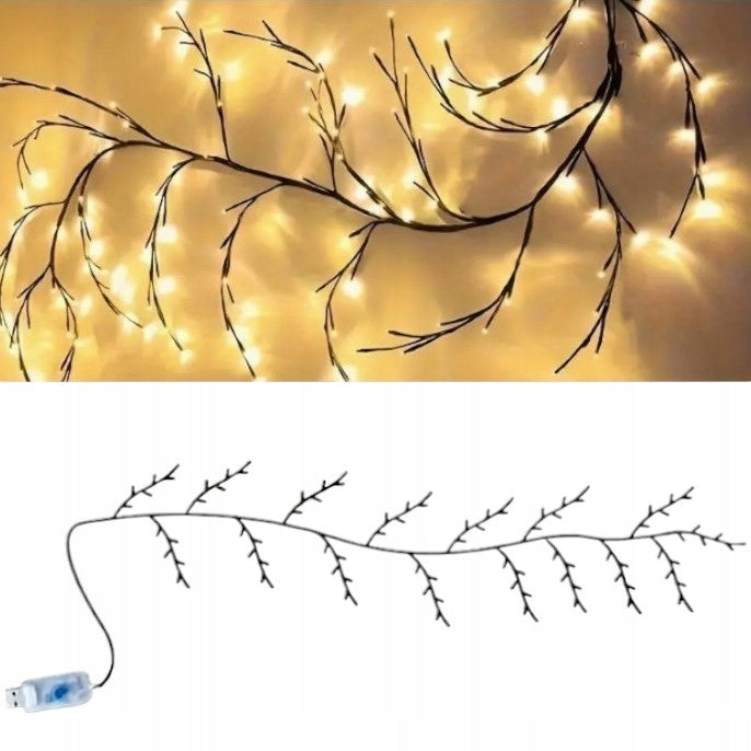 GAŁĄZKA DRZEWNA LED OZDOBNE DRZEWKO LAMPKI ŚWIĄTECZNE ŚWIĘTA XXL 180CM