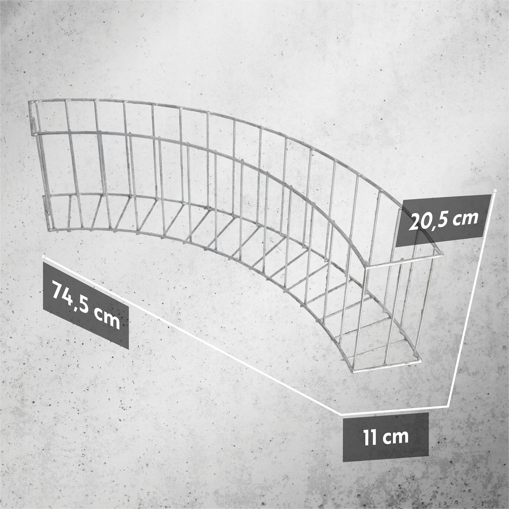 GABION PLANTER MESH GARDEN EDGING LAWN PANEL 75 cm STEEL Manufacturer Kadax