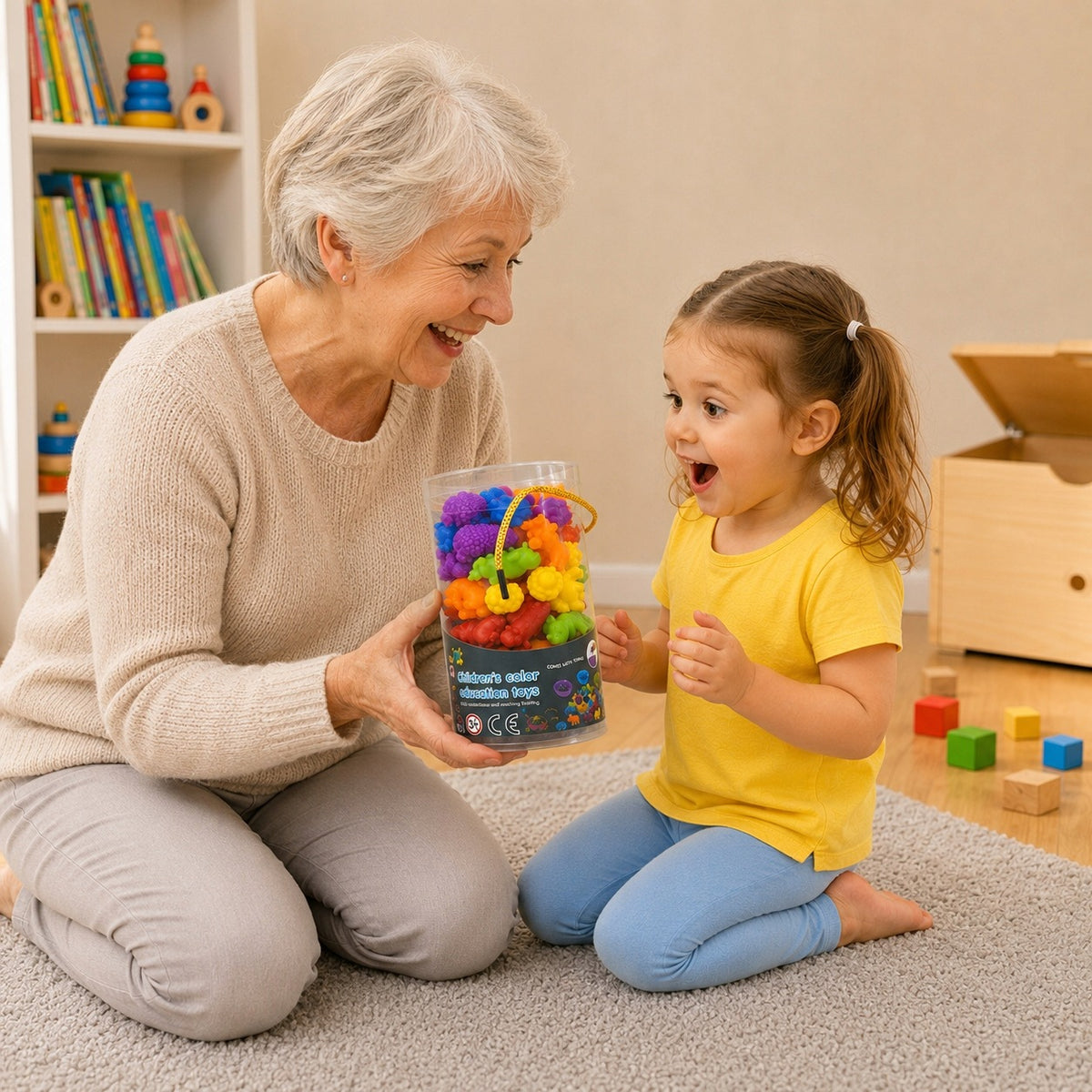 GAME AnimalS LEARNING COLORS COUNTING GRASPING Montessori EDUCATIONAL Packaging status original
