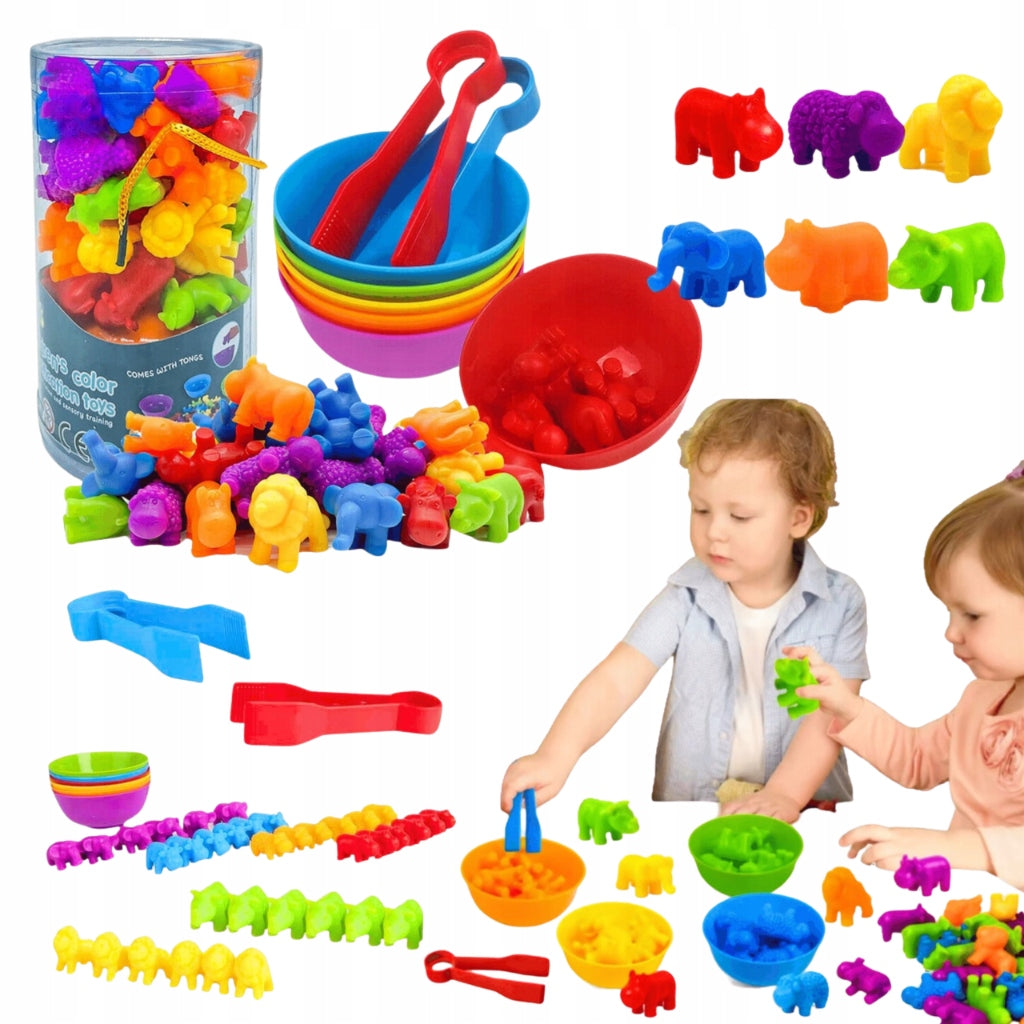 GAME AnimalS LEARNING COLORS COUNTING GRASPING Montessori EDUCATIONAL
