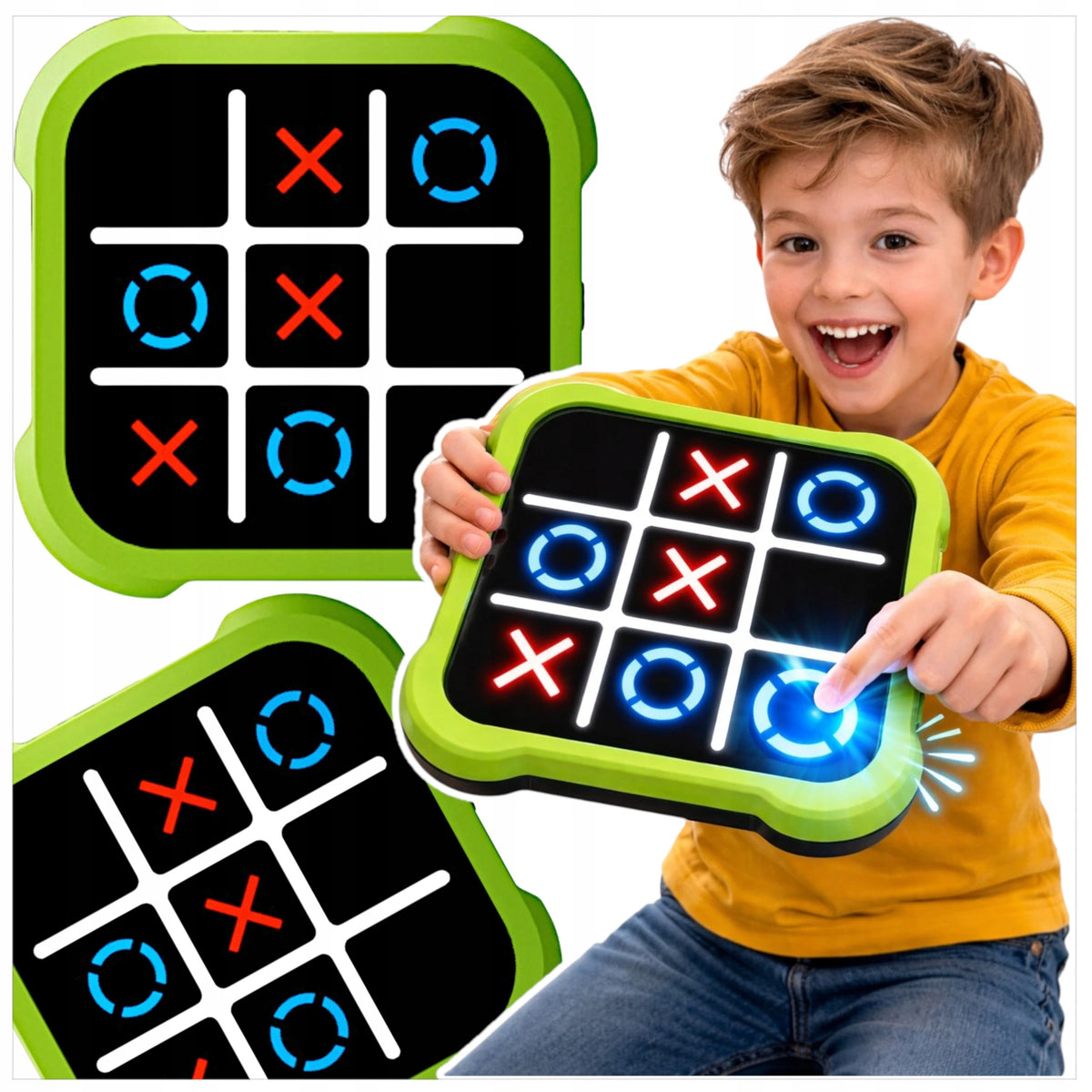 GAME CIRCLE AND CROSS ELECTRONIC PUZZLE GAME FOR CHILDREN 7 GAME MODES