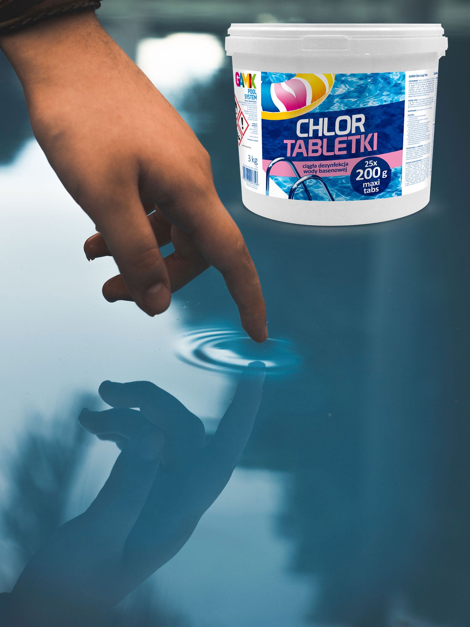 GAMIX CHLORINE TABLETS LONG TABS 200G 5KG POOL CHEMICALS Kind chlorine