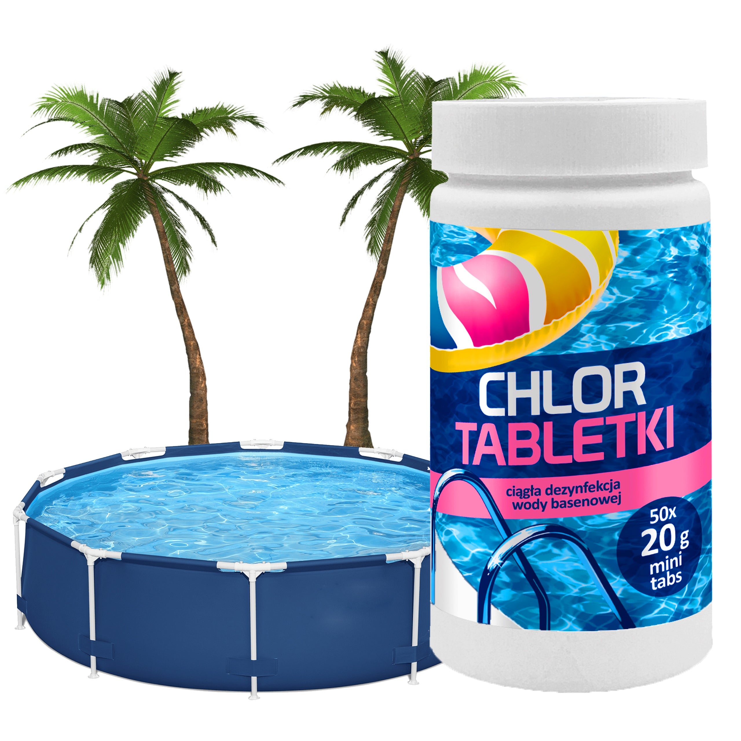 GAMIX MULTI CHLORINE POOL CHEMICALS MULTIFUNCTIONAL TABLETS SMALL 20g 1kg