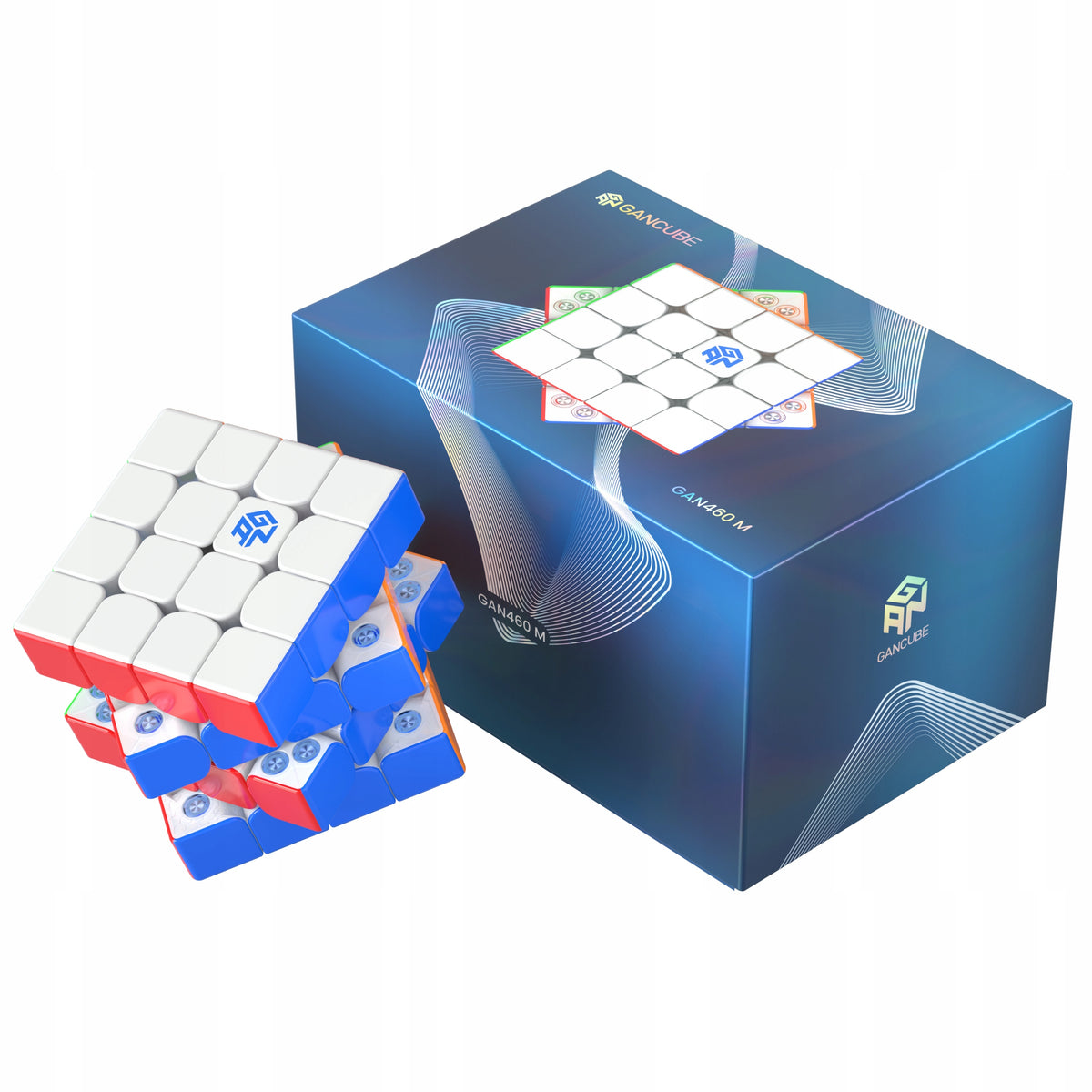 GAN 460M V2 UV 4x4 Stickerless Speedcubing