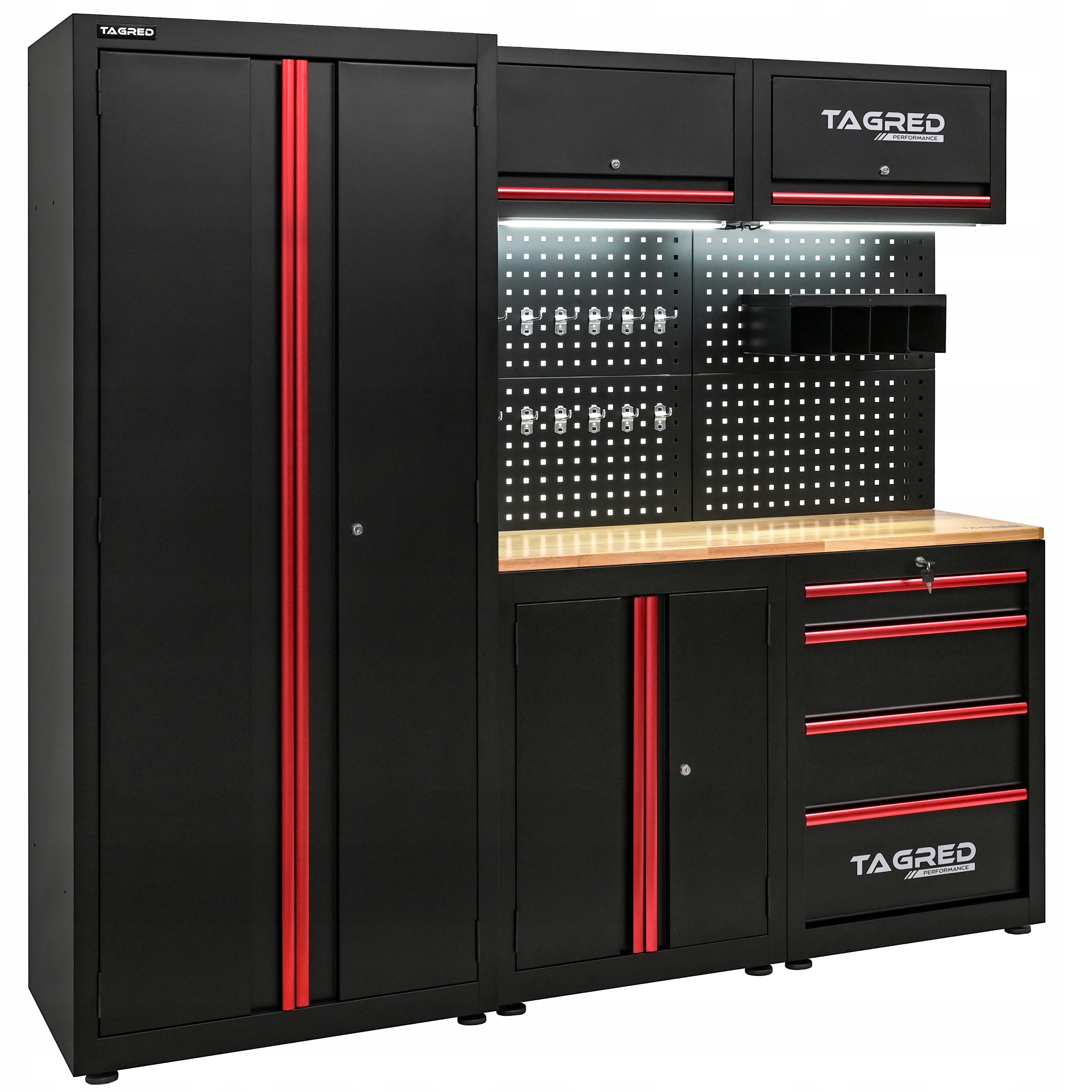 GARAGE FURNITURE TOOL WORKSHOP RACK FOR WORKSHOP MODULES 200CM +LED Manufacturer code TA193C MEBLE SZAFA DO WARSZTATU GARAŻU