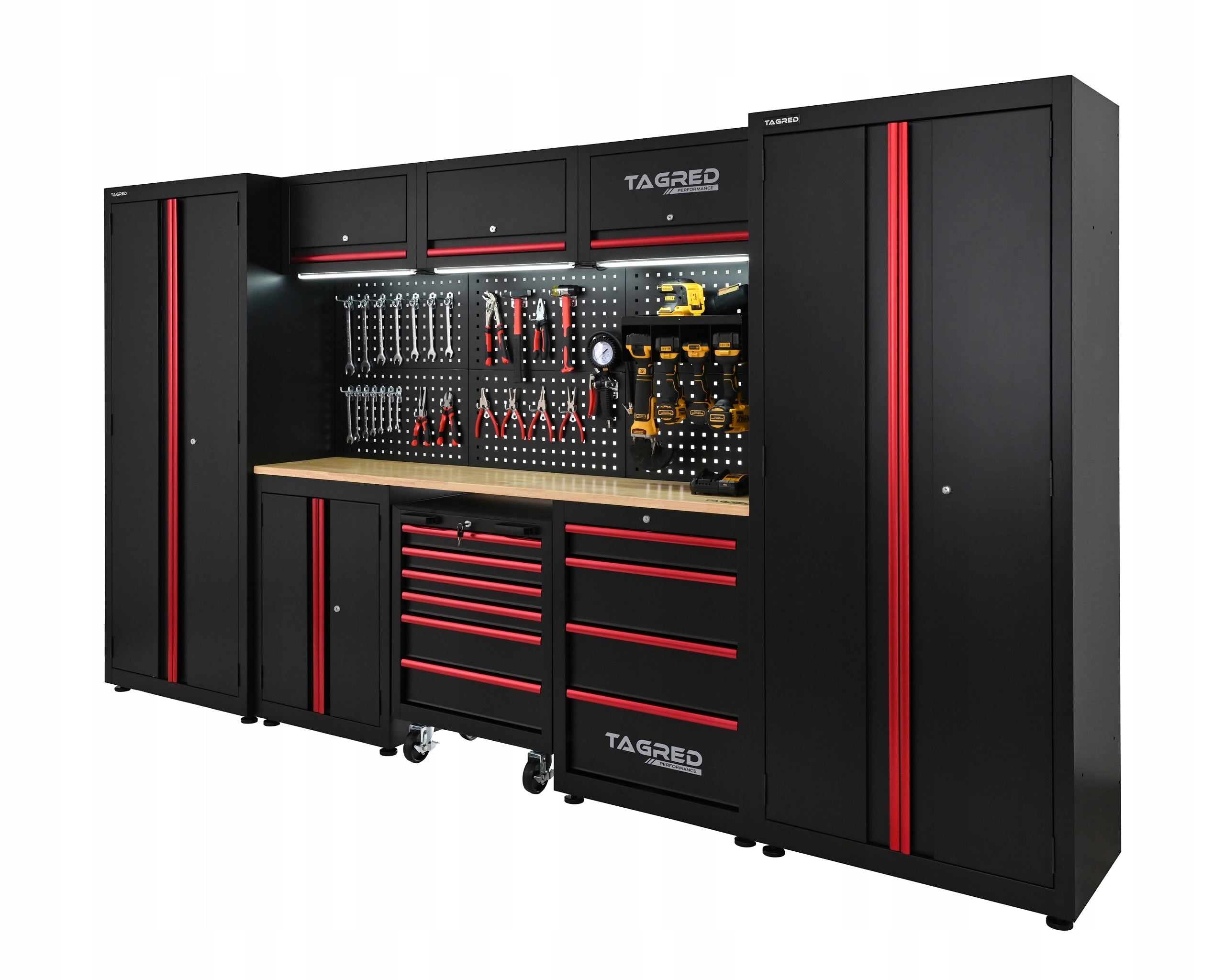 GARAGE FURNITURE WORKSHOP 8 LED MODULES 2x WORKSHOP TOOL CABINET Manufacturer code TA1935TA193H meble narzędziowe do garażu