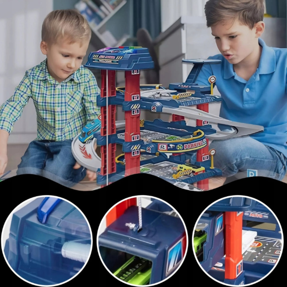 GARAGE PARKING LARGE FOR CHILDREN 4 LEVELS ELECTRIC ELEVATOR CAR SLIDE Brand no brand