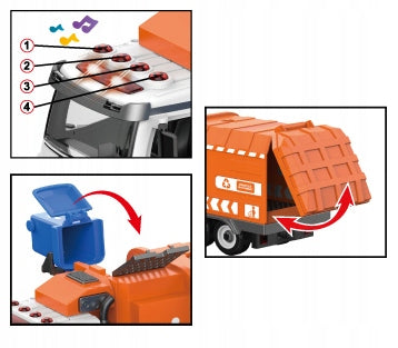 GARBAGE TRUCK for twisting sounds light Auto waste segregation Brand Doris